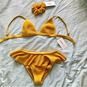 NWT Montce gold three piece bikini
